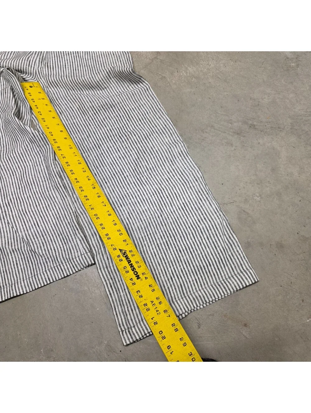 Reformation Womens  Ava Linen Pants Wide Leg Vineyard Striped Black White S
